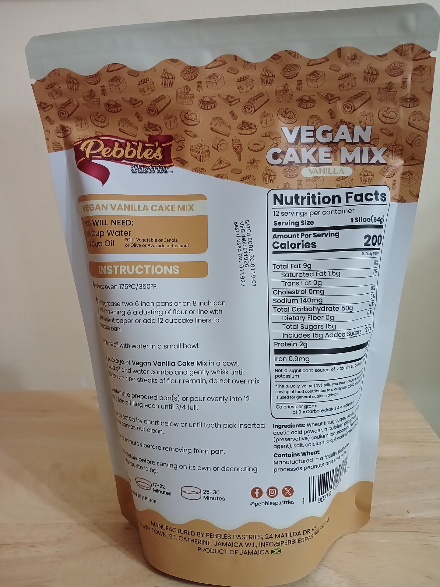 Vegan Vanilla Cake Mix